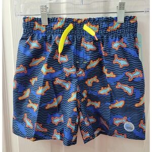 Laguna Swim Boys Shark Swim Trunks Size S (8) Blue NEW with Tags